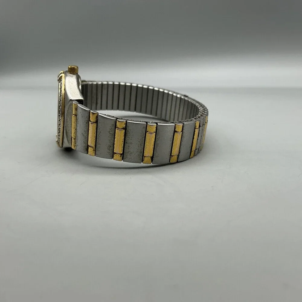 Elgin Womens Watch 24mm Cream Dial Two Tone Expansion Date New Battery